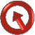 Red Glass Tumbling Arrow 9